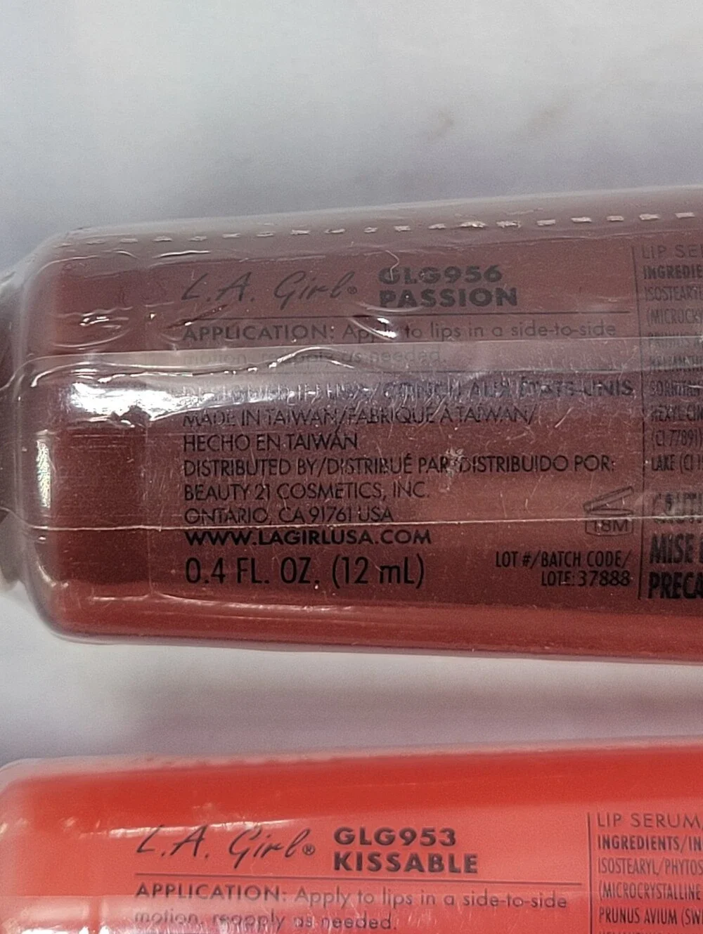 L.A. Girl Glazed Lippie Lip Serum & Holographic Gloss Topper Bundle NEW!